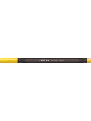 Gıpta Fineliner Kalem 0,4 Mm - Karton Kutu - Üçgen -Sarı