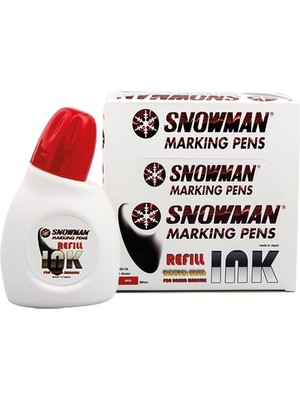 Snowman Beyaz Tahta Kalemi Mürekkebi 30Cc Kırmızı