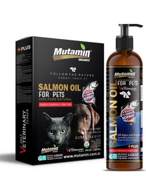 Mutamin Organics Norveç Somon Balık Yağı 400 ml Doğal İçerik ile Köpekler İçin Sağlıklı Vitamin Takviyesi