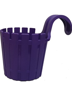 Poliwork Askılı Çit Yuvarlak Saksı 1,5 Lt 155*235*205 Mm