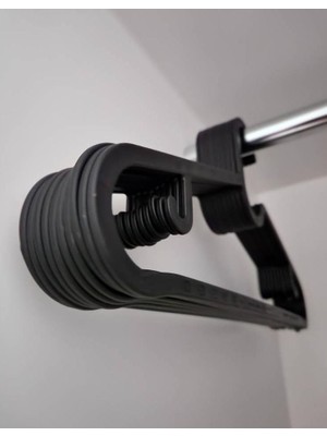 Nisar Store Askı Dolap Içi Elbise Askısı,pantolon,gömlek,ceket,etek Askısı,gardrop Için Slim Plastik Askı (20 Adet)