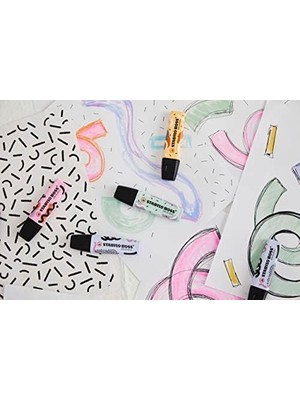 Berry Store Orıgınal Pastel - By Ju Schnee - Fosforlu Kalem 4'lü Paket - Çeşitli Renkler