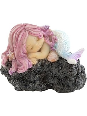 Nisar Store Top Minyatür Bahçesi ve Teraryum Uyuyan Küçük Deniz Kızı Heykeli