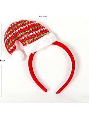 Berry Store Yılbaşı Süsü Taç Yılbaşı Şapka Figürlü Kırmızı 12X20 Cm.