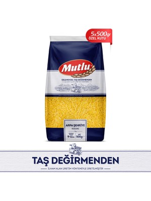 Mutlu Makarna Mutlu Arpa Şehriye 500 gr X5 Geleneksel Taş Değirmenden Aromasız Ürün Türkiye Menşeli