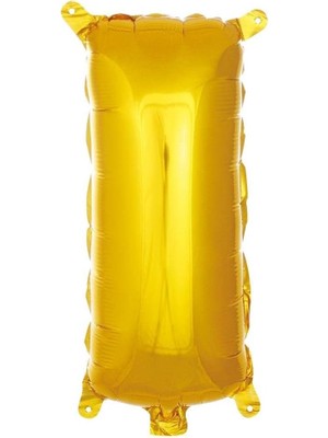 Berry Store I Harfi 16 Inç Renk Folyo Balon 36 cm (Altın)
