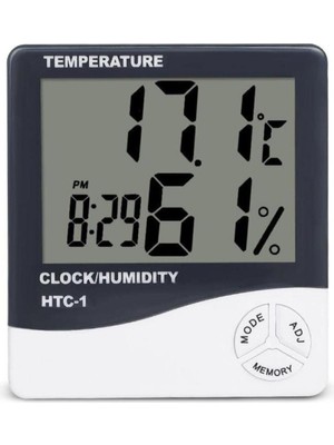 Berry Store Dijital Bebek Derecesi Sıcaklık - Nem Ölçer Termometre -Saat