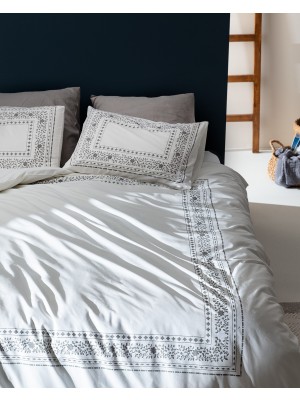 Madame Coco Arber King Size %100 Pamuk Çarşaflı Nevresim Takımı - Gri