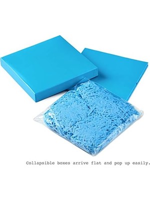 Berry Store Doğum Günleri, Günü, Gelin Partileri, Düğünler, Bebek Partileri, Nedimeler Hediyeleri, Her Durum Için Kapaklı 17,78 cm Hediye Kutusu (Turkuaz Mavi)