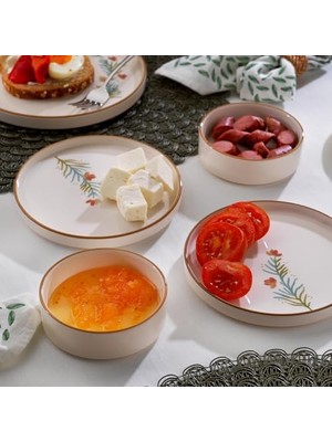 Nisar Store Sunny 4 Kişilik Kahvaltı Takımı 10 Parça-Kahve