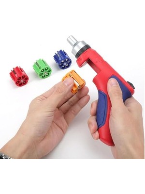 Berry Store WP221048 24 Parça Profesyonel Cr-V Kabzalı Cırcırlı Tornavida Seti + Kemer Askılı Bez Taşıma Çantası