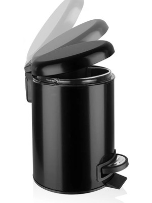 Berry Store Paslanmaz Pedallı Çöp Kovası Siyah 12 Lt (000302-3)