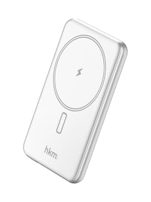 Berry Store Mag Lıte 5.000 Mah 20W Magsafe Uyumlu Manyetik Kablosuz Powerbank, Ultra Ince, Gümüş Renk