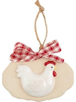 Nisar Store Mud Pie Çiftlik Hayvanı Süsü, Tavuk, 3" x 5"
