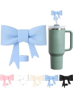 Berry Store 1 Adet Silikon Pipet Kapağı – ile Uyumlu 10 mm Pipetler Için – Toz Koruyucu, Fiyonklu Tasarım – Mavi Renk