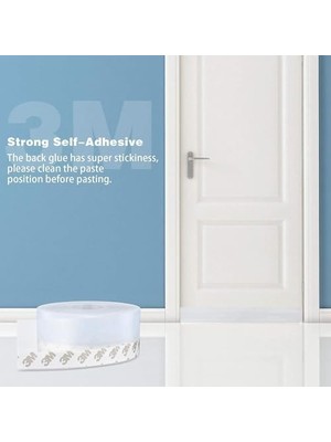 Berry Store Silikon Conta Şeridi, 2 Adet 25MM ve 35MM 5 Metre Kapı Conta Şeridi, Hava ve Su Geçirmez Ses Yalıtımlı Kendinden Yapışkanlı Silikon Şerit, Kapılar Pencereler ve Duş Camları Arası Boşluklar Için