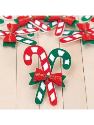 NY Home Keçe Süs, Baston Şeker 1 Adet Karışık