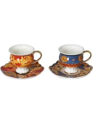 Nisar Store Art Clarissa Dörtlü Ayaklı Kahve Fincanı Seti