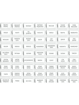 NY Home Parti Tasarla 230 Çeşit Şeffaf Kavanoz ve Baharatlık Etiketi - Dayanıklı ve Su Geçirmez