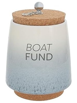 NY Home -6.5" Seramik Tasarruf Bankası, Gri, Bej, Kahverengi