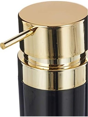 NY Home M-E31-06-A Sıvı Sabunluk Siyah Altın Çerçeveli