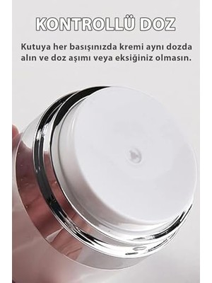 Nisar Store Doldurulabilir Basmalı Şeffaf Cam Krem Kutusu Krem Losyon Sıvı Kabı Pompalı Krem Kutusu Kremlik Organizer