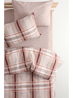 NY Home Favora Ekoseli Lastikli Çarşaflı Pamuklu Tek Kişilik Nevr