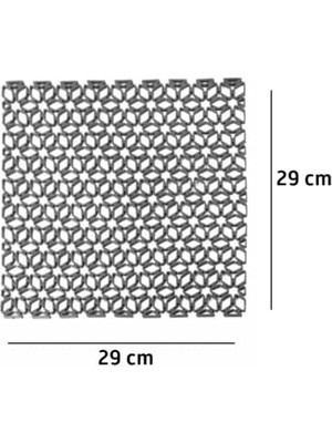NY Home Kare Şekilli Kurutma Matı Bulaşık Altlığı Tezgah Lavabo Durulama Matı (29×29 Cm) (Beyaz)