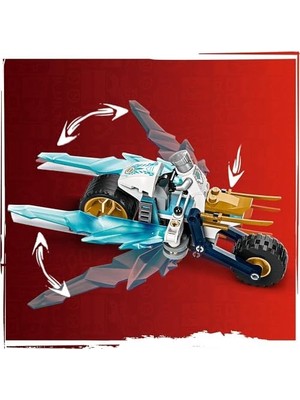 Nisar Store Zane’in Buz Motosikleti 71816 – 7 Yaş Üzeri Çocuklar Için Doğum Günü Hediyesi Fikri, Turnuva Zırhlı ve 2 Katana Kılıcı Tutan Zane Minifigürü Içeren Yaratıcı Oyuncak Yapım Seti (84 Parça)