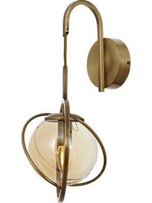 Nisar Store AP-60291-1E Eskitme Kaplama Aplik E14 Metal Cam 22X24CM