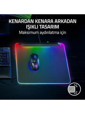 Nisar Store Firefly V2 Pro - Rgb Arkadan Aydınlatmalı Oyun Mouse Matı - Entegre USB Bağlantı Noktası (15 Bölge LED Aydınlatma, Optimum Izleme Için Mikro Kazınmış Dokulu Yüzey) Siyah