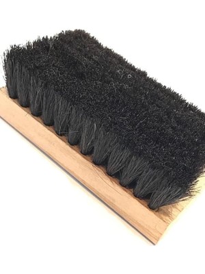 Nisar Store Ahşap Saplı 16 cm Kaliteli Siyah Tüylü Sert Ayakkabı Elbise Araba Koltuk Kumaş Temizlik Fırçası