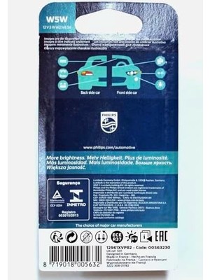 Nisar Store T10 W5W 12V X-Tremevision PRO150 Plaka, Tavan Ampülü, 2'li Paket