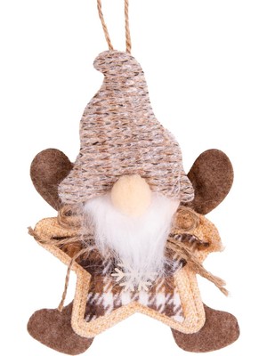 NY Home Yılbaşı Süsü Baba Yıldız Figürlü Kahverengi 13X17 Cm.