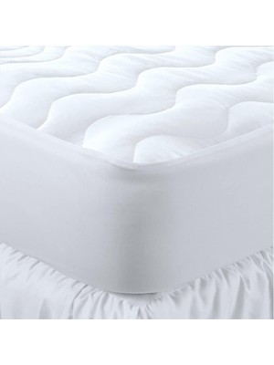 Nisar Store Ave Kapitone Fitted Su Sıvı Geçirmez Yatak Koruyucu Alez, Beyaz, 80X180CM