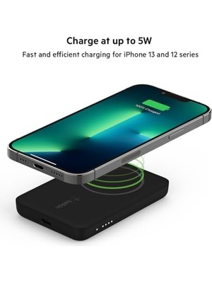 Nisar Store Manyetik Kablosuz Güç Bankası 2.5k (Magsafe ile Uyumlu Taşınabilir Şarj Cihazı, 2500 Mah Küçük Kapasiteli Kompakt Mini Hızlı Şarj, Usb-C - Usb-C Kablosu Dahil) - Siyah