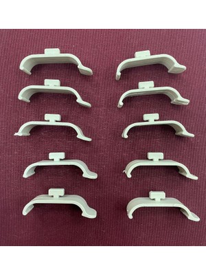 NY Home Perde Stor Zebra Perde Pratik Kornişe Takma Aparatı 10 Adet Pratik Ayak Geniş Boy Krem BYZT380