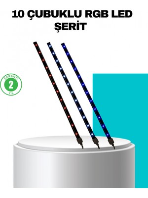 MiraLive LED Meteor Yağmur Işığı 10 Adet Çubuk Kayan Yıldız Efektli