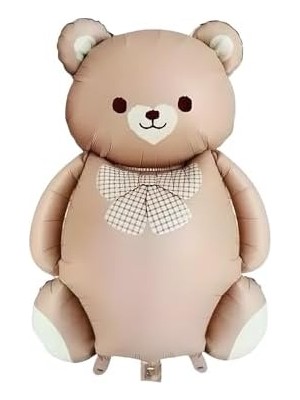 Nisar Store Retro Büyük Karamel Ayı Folyo Balon 65,5-90 cm