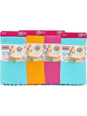 Nisar Store Desenli Kumaş 30X40 cm Iz Bırakmaz Mikrofiber Cam Bezi 8'li Set