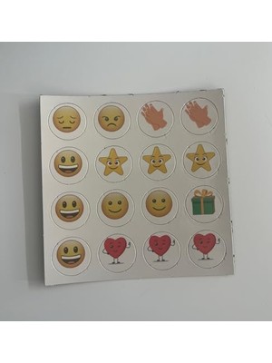 Nisar Store Hdg Manyetik Mıknatıslı Emoji Gülen Yüz Gülenyüz Yıldız Kalp Hediye Alkış 160 Adet