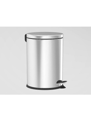 Nisar Store Serisi 5 Litre Hacimli Paslanmaz Banyo-Mutfak Pedallı Çöp Kovası Krom