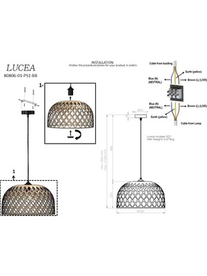 NY Home Zada K.boy Bamboo Tekli 1XE27