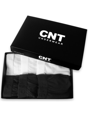 Cnt Erkek Düz Desenli Boxer Likralı 6'lı Premium Paket Renkli L Beden İç Giyim