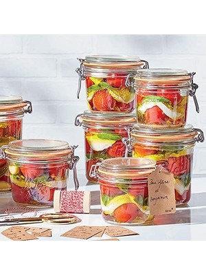 Nisar Store Le Parfait Super Terrines Klipsli/contalı Cam Kavanoz 125 ml (6 Adet)