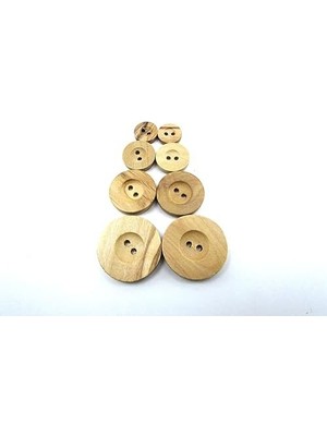 Nisar Store Tahta Düğme,ahşap, 2 Delik Yazı Model, Doğal Ahşap, Zeytin AĞACI,100 Adet 25MM-40L Düğme