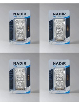 GMR NADİR 4 Adet 100 Gram Gümüş Külçe