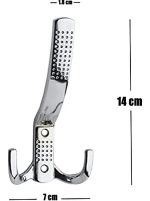 Nisar Store 5 Adet Noktalı Vestiyer Dolap Mobilya Kapak Askısı Krom Askı 14 cm