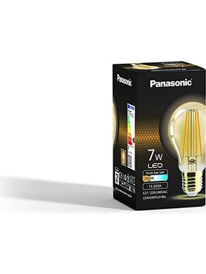 Nisar Store E27 Fil Lamba, Sarı Işık 7W 630LM 2000K Gold