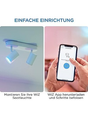 Nisar Store Wiz Imageo Spot Tavan Lambası Ayarlanabilir Beyaz & Renk 2X5W Beyaz Tekli Paket
